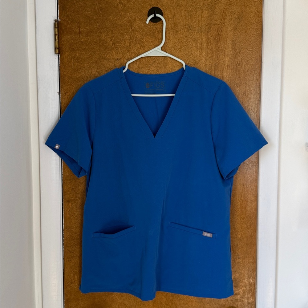 Figs Blue Technical Collection Scrub Top
